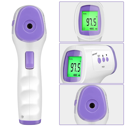 Rynx | FiGoal Non-Contact IR Digital Infrared Thermometer Ear Forehead Thermometer and Object Function with Fever Alarm and Memory Function Baby and Adult