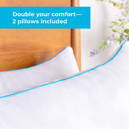 Rynx | Two packs shredded gel memory foam pillows – Cooling bed pillow – Side, stomach and back sleeping