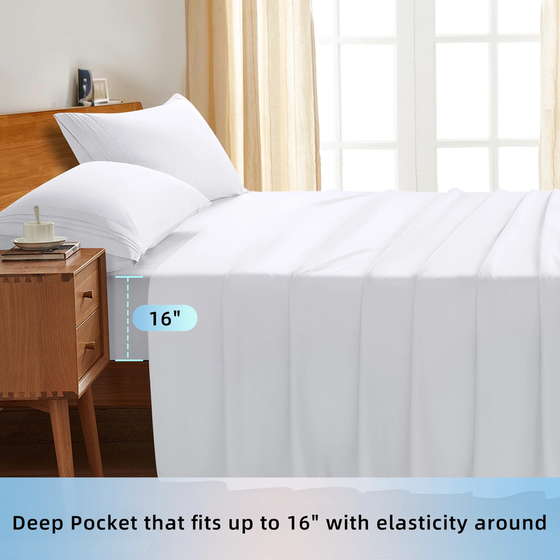Rynx | 1800 Series Microfiber Deep Pockets Luxury Soft Bedding Set