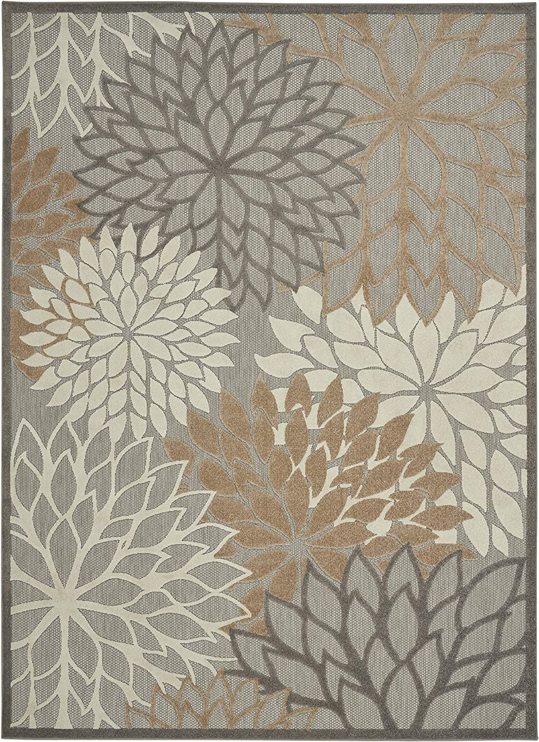 Rynx | Nourison Aloha Indoor/Outdoor Floral Blue Multicolor 2'3" x 8' Area Rug Runner (2'x8')