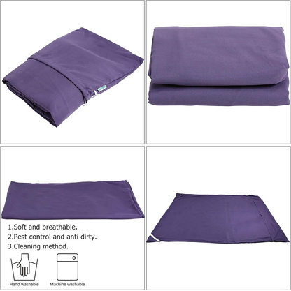 Rynx | Camping Sleeping Bag Liner Lightweight Portable Clean Travel Sheet Sack for Hotel Train Trip Hiking Camping Outdoor Picnic