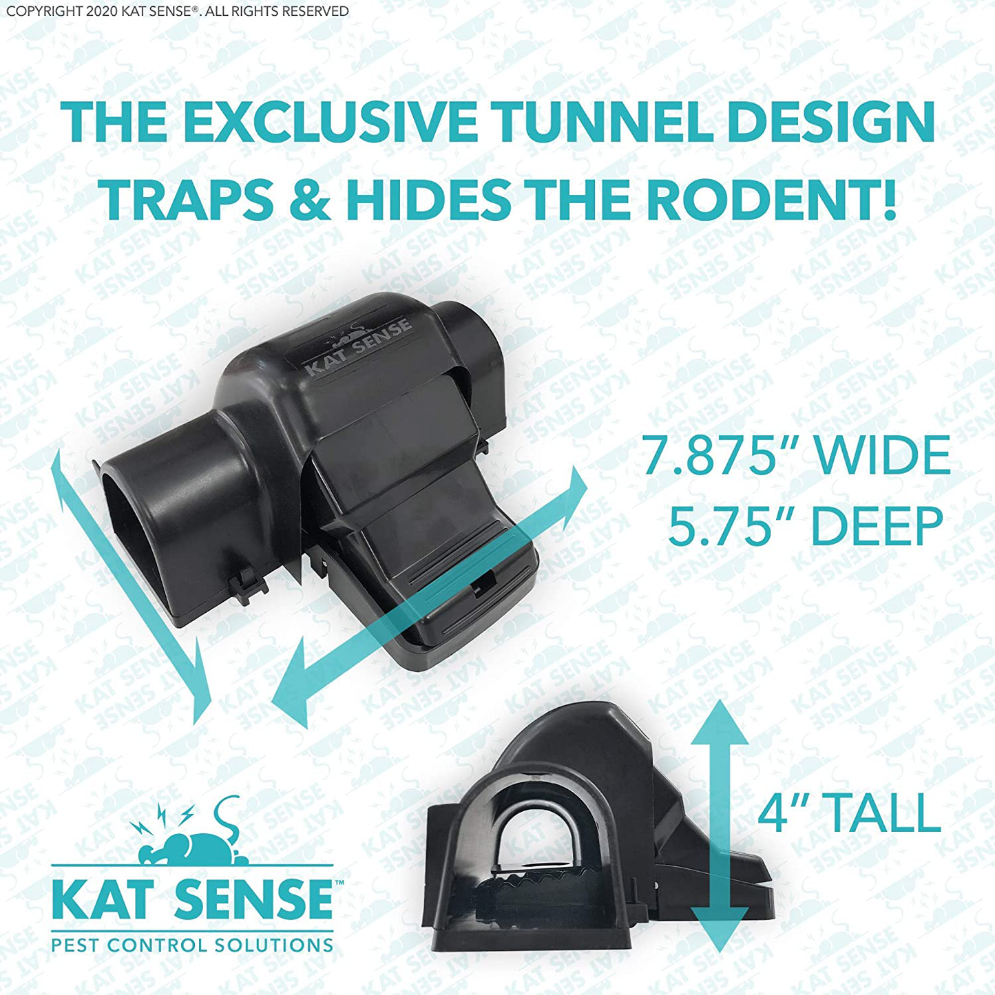 Rynx | Cat Sense Covered Rat and Oak Trap, Prevents Accidental Triggering with Tunneling Design, Quick Humane Death, Indoor and Outdoor Mouse Snap Traps