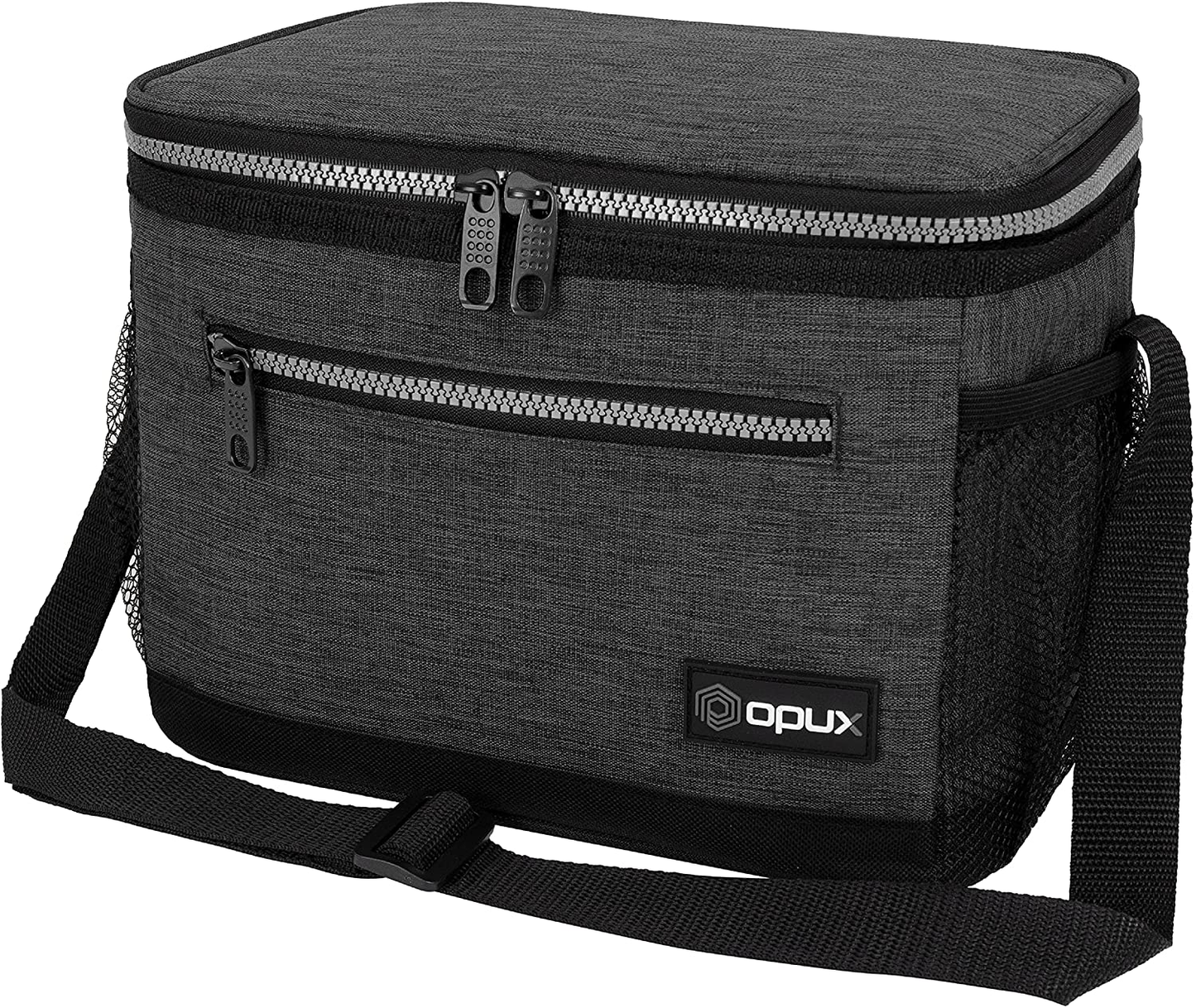 Rynx | Opux Insulated Lunch Box For Men Women, Leakproof Thermal Food Bag For Work, Reusable Lunch Cooler Tote, Soft School Lunch Bucket For Kids With Shoulder Strap, Pockets, 14 Cans, 8l, Red