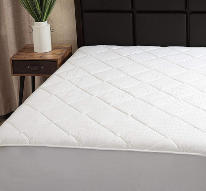 Rynx | MAXI Twin Mattress Pad Topper | Dunalternative Mattress Cover, 100% Cotton Top, 300 TC Quilted | Highly Breathable, Full Coverage Bed Mattress Pad | Twin (39x75) Elastic up to 14"