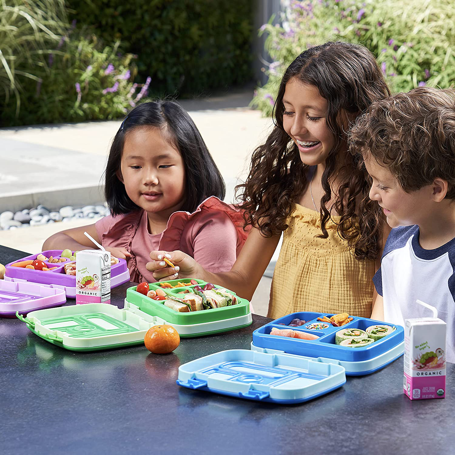 Rynx | Bentgo Kids Kids Lunch Box - Leakproof, 5-Compartment Bento Style Kids Lunch Box - Ideal Portion Sizes For Ages 3 To 7 - BPA-Free, Dishwasher Safe, Food Safe Materials (Purple)