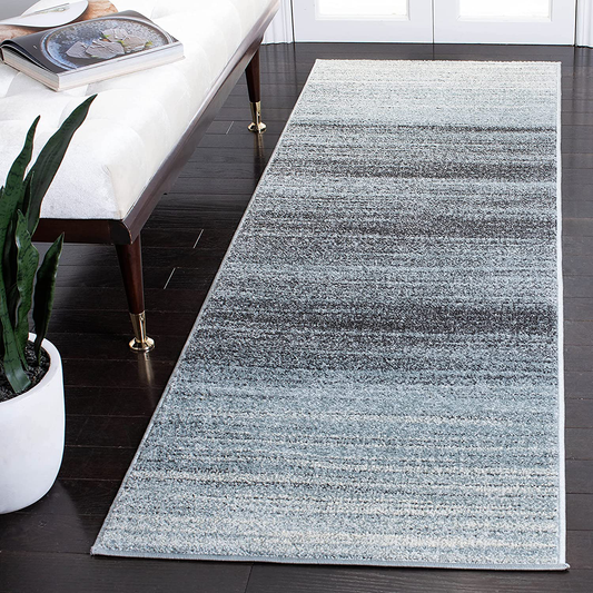 Rynx | Safavieh Adirondack Collection ADR142G Modern Ombre Runner, 2'6" x 8', Gray / Light Gray