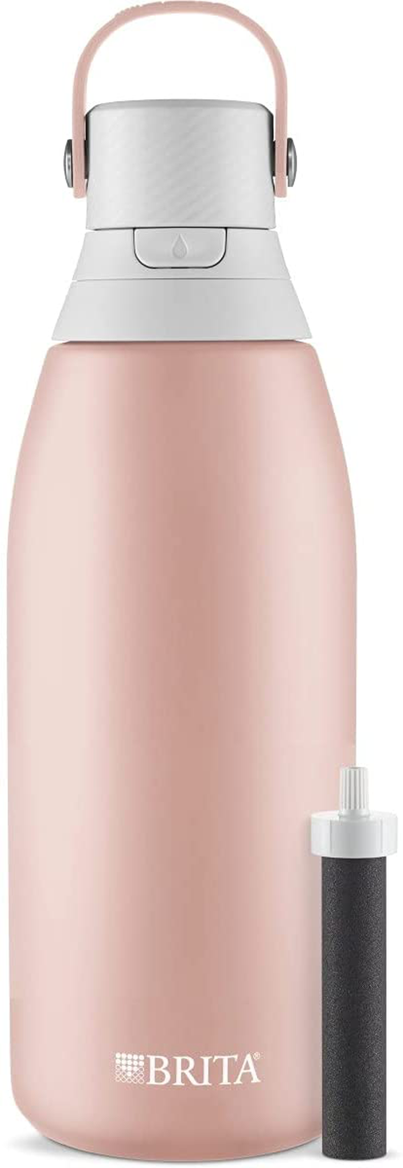 Rynx | Brita Stainless Steel Water Filter Bottle, Stainless Steel, 20 Ounce, 1 Piece