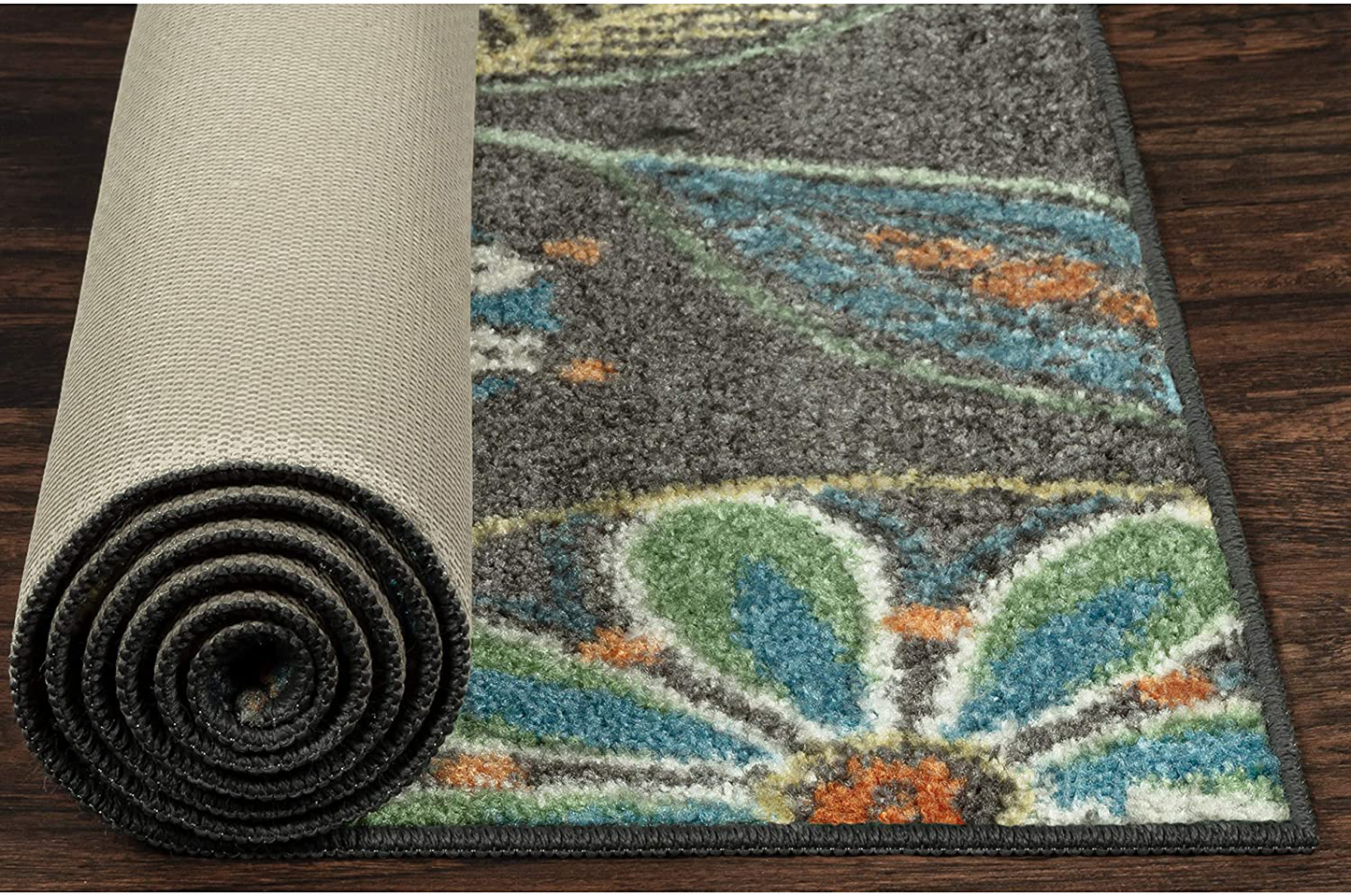 Rynx | Maples Rugs Reggie Floral Area Rugs for Living Room & Bedroom [Made in USA], 3'4 x 5, Merlot