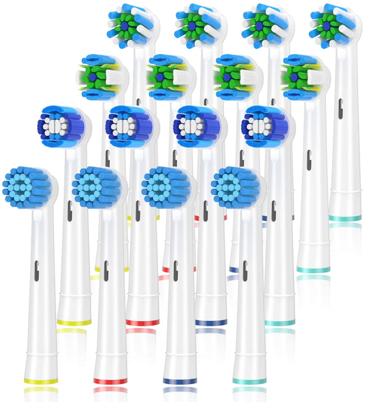 Rynx | Replacement Brush Heads For Braun Oral B, Compatible With Oral-B 7000/Pro 1000/9600/5000/3000/8000/Genius And Smart Electric Toothbrush, 16 Pcs