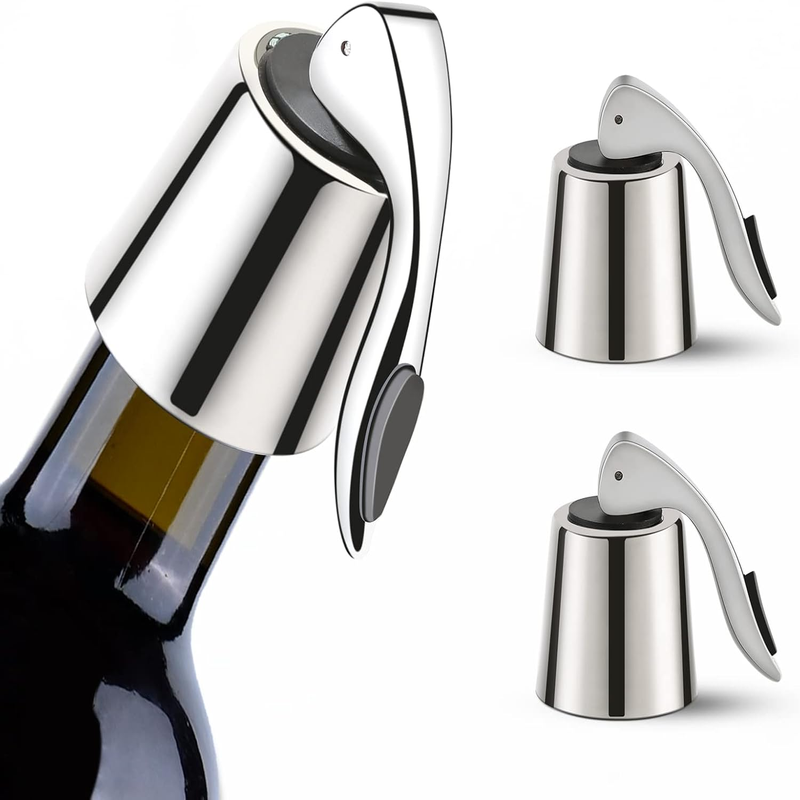 Rynx | Set of 2 wine bottle stoppers, genuine vacuum wine bottle stoppers - reusable
