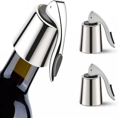 Rynx | Set of 2 wine bottle stoppers, genuine vacuum wine bottle stoppers - reusable