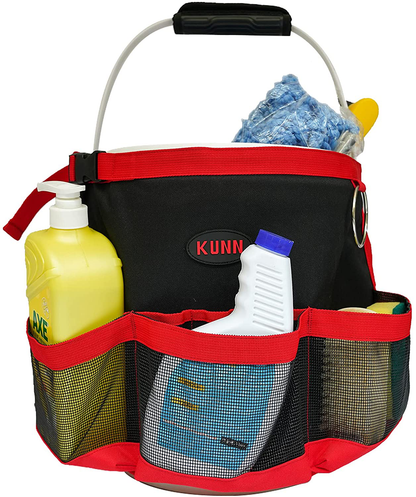 Rynx | KUNN Car Wash Bucket Tool Organizer for 5 Gallon Bucket with Towel Holder, Soap Pockets Cleaning Bucket Organizer Waterproof Mesh Pockets for Cleaning Supplies, Car Wash Supplies