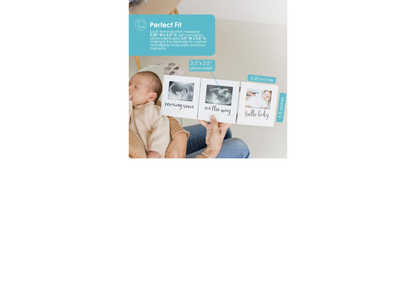 Rynx | 3 Image Sonogram Memory Frame, Gender Neutral Ultrasound Memory, 3.5”x2.5” Image Insertion