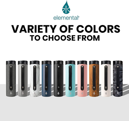 Rynx | Sports Bottle, Stainless Steel Water Bottle 20oz with Sports Lid, Double Insulated Water Bottles that Keep Your Drink Cold or Hot, Graphite - Elemental Bottles