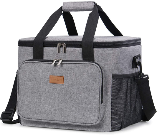 Rynx | Lifewit Folding Cooler Bag Insulated 24l (40-cans), Large Leakproof Soft Sided Portable Cooler Bag For Outdoor Travel Beach Picnic Camping Grilling Party, Gray