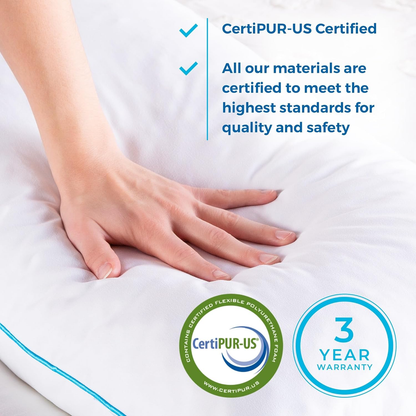 Rynx | Two-pack Cracked Gel Memory Foam Pillows – Cooling Bed Pillow – Side, Stomach and Back Sleeping Positions