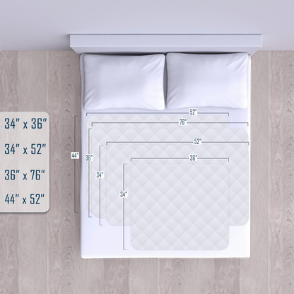 Rynx | Reusable commercial quality ultra waterproof sheet and mattress protection, all sizes, 10 cups absorption, made in America. (34x52)