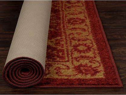 Rynx | Maples Rugs Georgina Traditional Kitchen Non Skid Accent Area Rug [Made in USA], Navy/Green, 1'8 x 2'10
