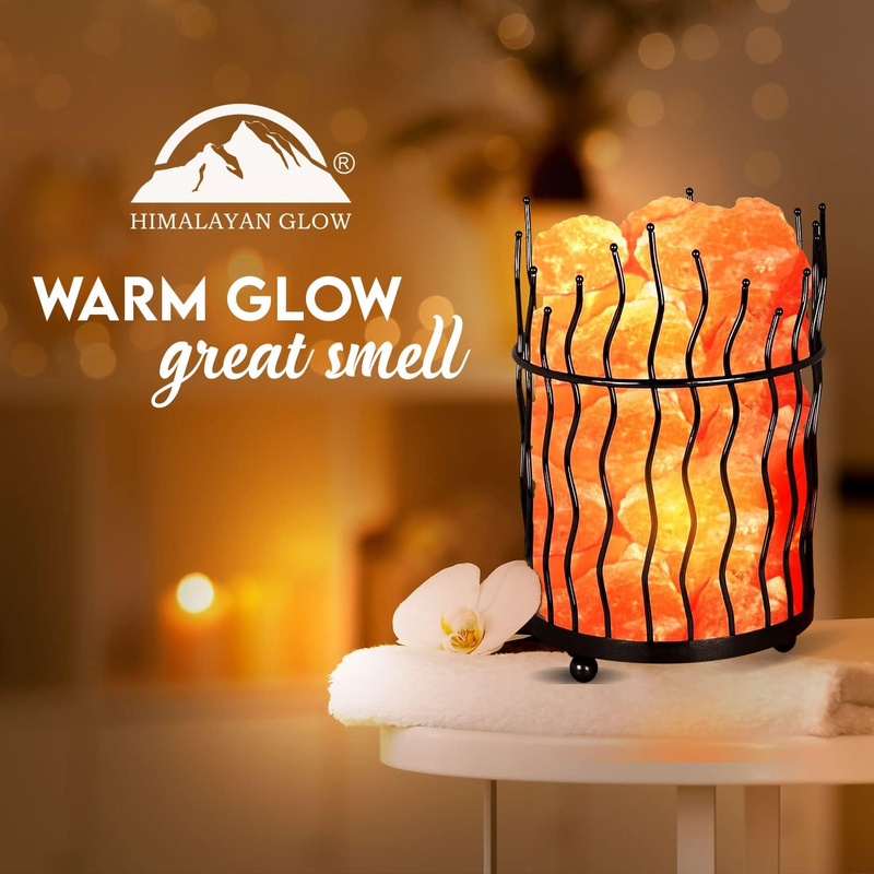 Rynx | Himalayan Salt Basket Lamp - Amber Glow