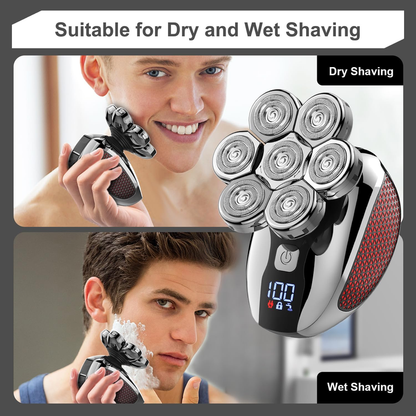 Rynx | 5 in 1 Electric Razor 7D Rechargeable Head Shaver Grooming Kit with LED Display