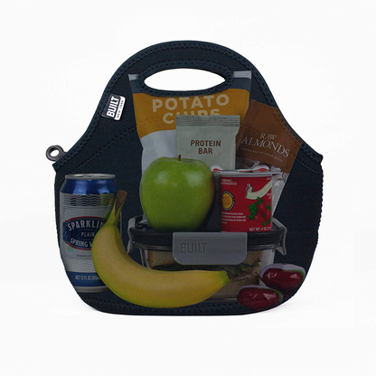 Rynx | Built Gourmet Getaway Soft Neoprene Lunch Tote Bag - Lightweight, Insulated And Reusable Black Lb31-Blk