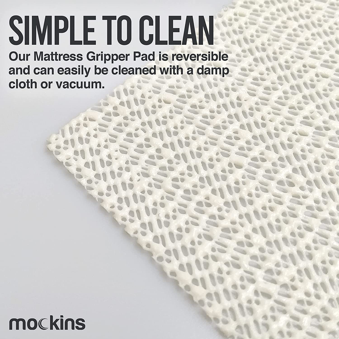 Rynx | Mockins Full Size 48" x 72" Non-Slip Mattress Protector | Prevents mattress and topper from sliding | Strong and durable grip pad | Multi-purpose and customizable…