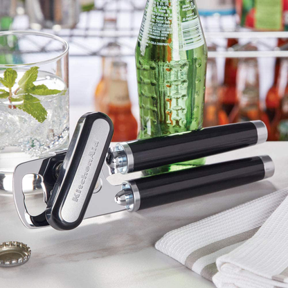 Rynx | KitchenAid Classic Multifunction Can Opener / Corkscrew, 8.34-Inch, Charcoal Gray
