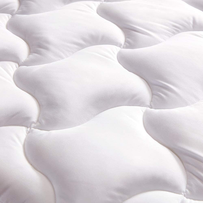 Rynx | Sleep Zone Quilted Mattress Pad Cover Full Cooling Fluffy Soft Topper Up to 21 Inches Pocket, Gray, Full