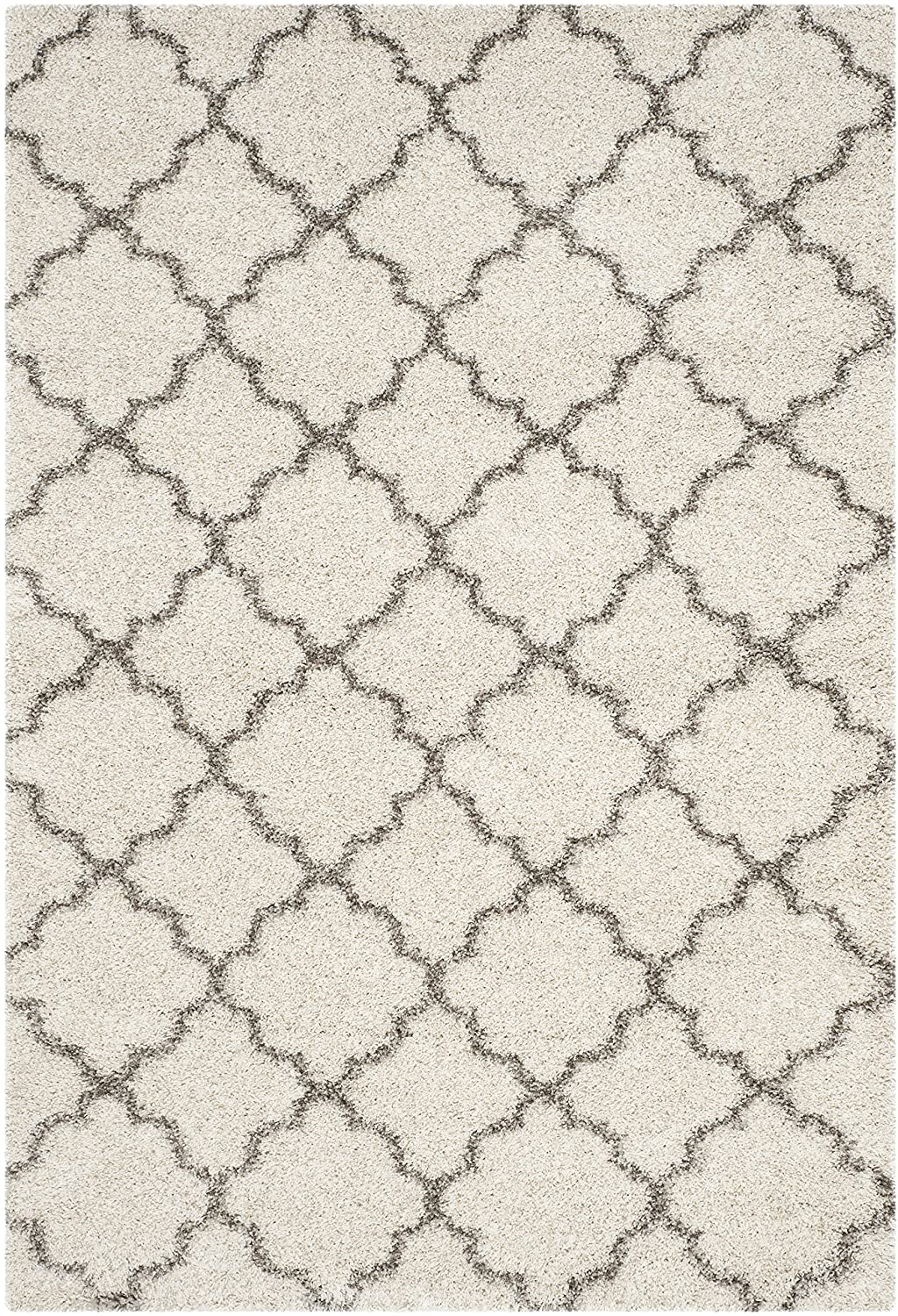 Rynx | Safavieh Hudson Shag Collection Sgh282l Morocco Trellis Non-Shedding Living Room Bedroom Dining Room Hallway Plush 2-Inch Thick Accent Mat, 2'3" X 3'9", Slate Blue / Ivory