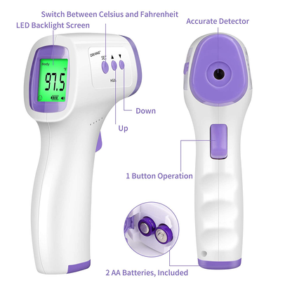 Rynx | FiGoal Non-Contact IR Digital Infrared Thermometer Ear Forehead Thermometer and Object Function with Fever Alarm and Memory Function Baby and Adult