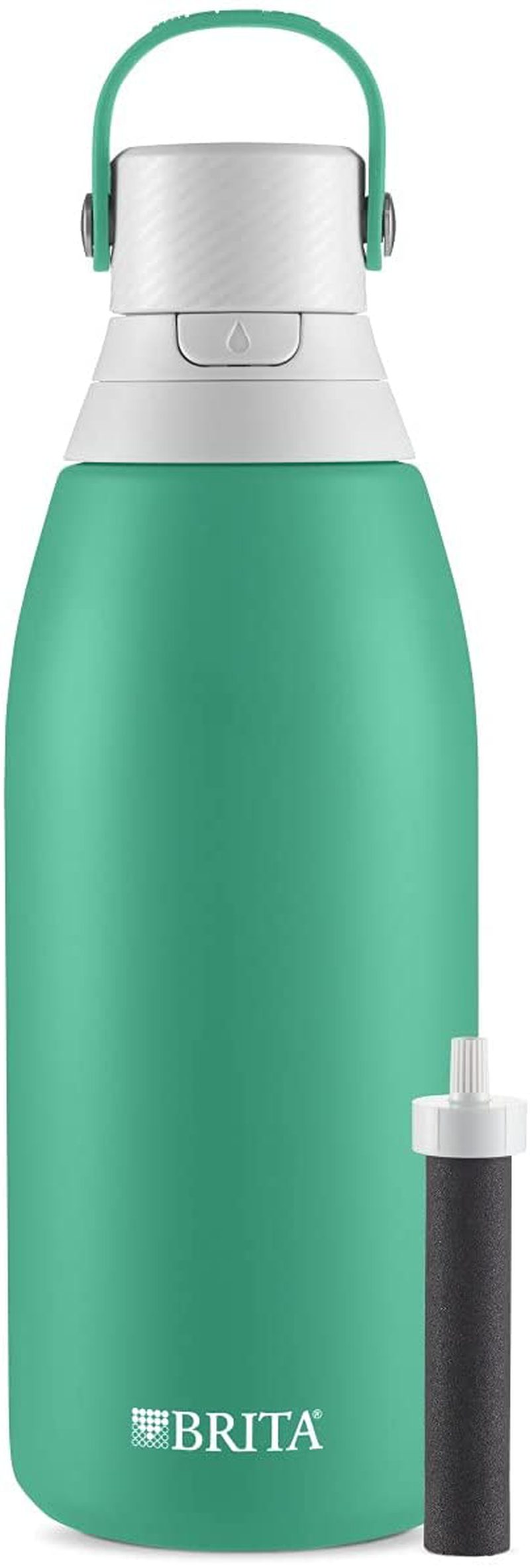 Rynx | Brita Stainless Steel Water Filter Bottle, Stainless Steel, 20 Ounce, 1 Piece