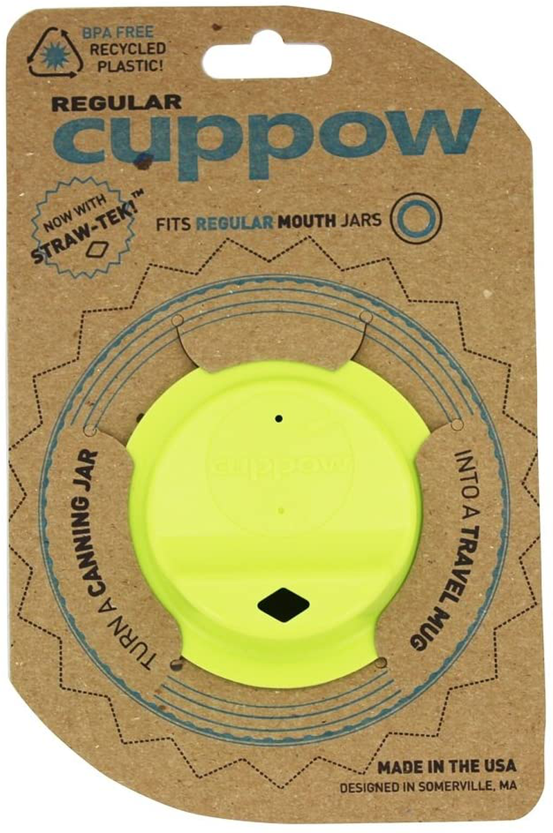 Rynx | Cuppow Regular Chartreuse Mason Jar Lid, 1 Ea