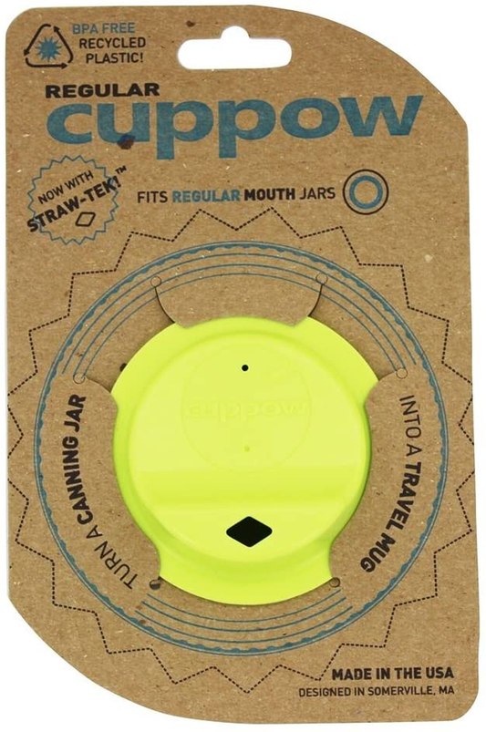 Rynx | Cuppow Regular Chartreuse Mason Jar Lid, 1 Ea