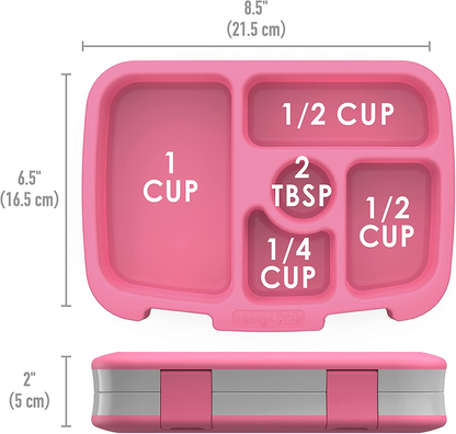 Rynx | Bentgo Kids Prints (Space Rockets) - Leak-Proof, 5-Piece Bento-Style Preschool Lunchbox - Ideal Portion Sizes for Ages 3 to 7 - BPA-Free and Food-Safe Materials