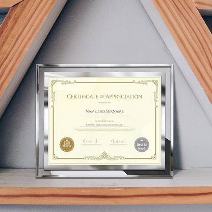 Rynx | 8.5 x 11 Certificate Document Frame Pack4 Diploma Glass Picture Frames for Tabletop