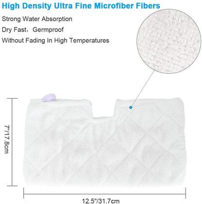 Rynx | Fushing 10Pcs Steam Mop Pads, Washable Microfiber Cleaning Steam Replacement Pads for Shark Steam Pocket Mop Hard Floor Cleaning Machine S3500 Series S3501 S3550 S3601 S3601D S3801 S3801CO S3901 SE450 S2901