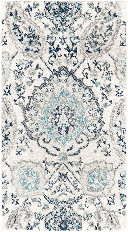 Rynx | Safavieh Madison Collection Mad600c Boho Chic Glam Paisley Non-Shedding Stain Resistant Living Room Bedroom Accent Rug, 2'3" X 4', Cream / Light Gray
