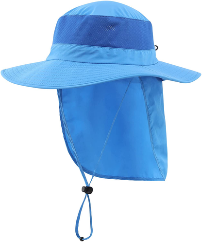 Rynx | Outdoor UPF50+ Mesh Sun Hat Wide Brim Fishing Hat with Neck Flap