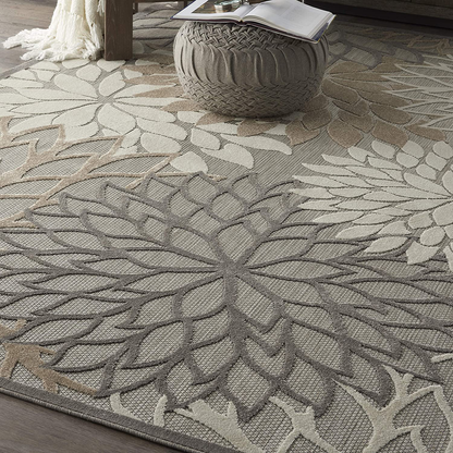 Rynx | Nourison Aloha Indoor/Outdoor Floral Blue Multicolor 2'3" x 8' Area Rug Runner (2'x8')