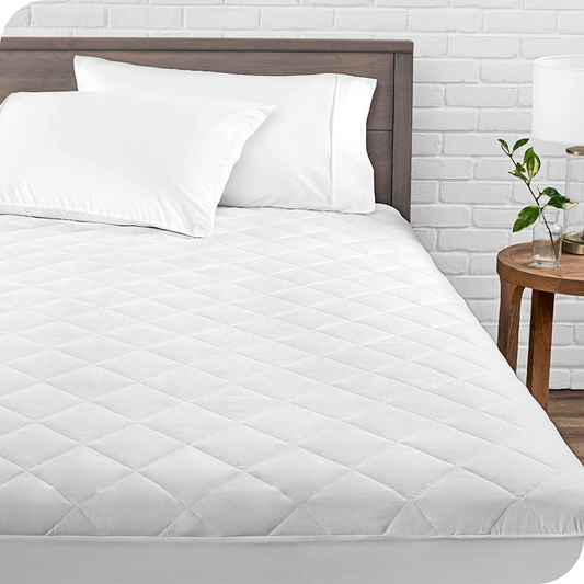 Rynx | Bare Home Quilted Fitted Mattress Pad (King) - Cooling mattress protector - Easy to wash - Elastic mattress cover - Stretch-to-fit up to 15 inches deep (King)