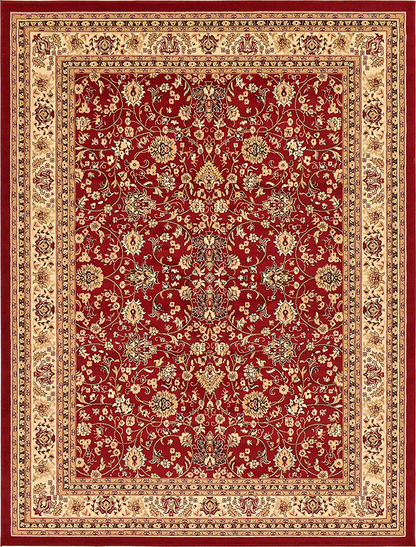 Rynx | Unique Loom Kashan Traditional Floral Rug, 4 Feet, Gray/Ivory