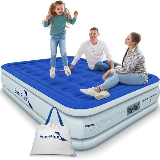 Rynx | Double Height Inflatable Mattress with Built-in Pump