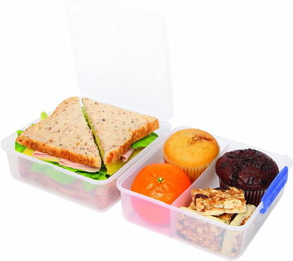 Rynx | Sistema To Go Kids Lunchboxes & Meal Containers | 2 Twist 'N' Sip Kids Water Bottles, 2 Lunch Cube Max With Dividers & 2 Leakproof Yoghurt Cups | Bpa-Free