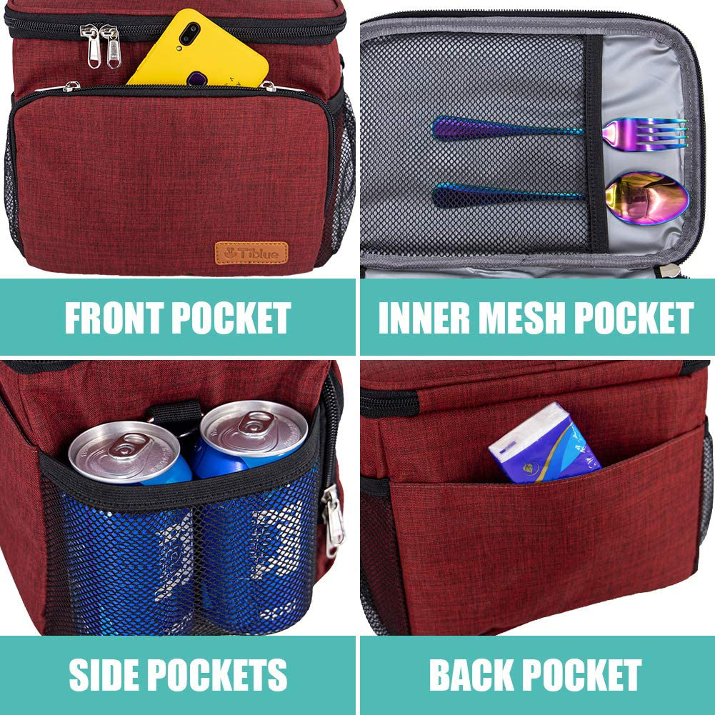 Rynx | Insulated Lunch Bag For Women/ Some - Reusable Lunch Box For Office Work School Picnic Beach - Leakproof Cooler Bag Freezable Lunch Bag With Adjustable Sling For Kids/Adults - Stone Grey