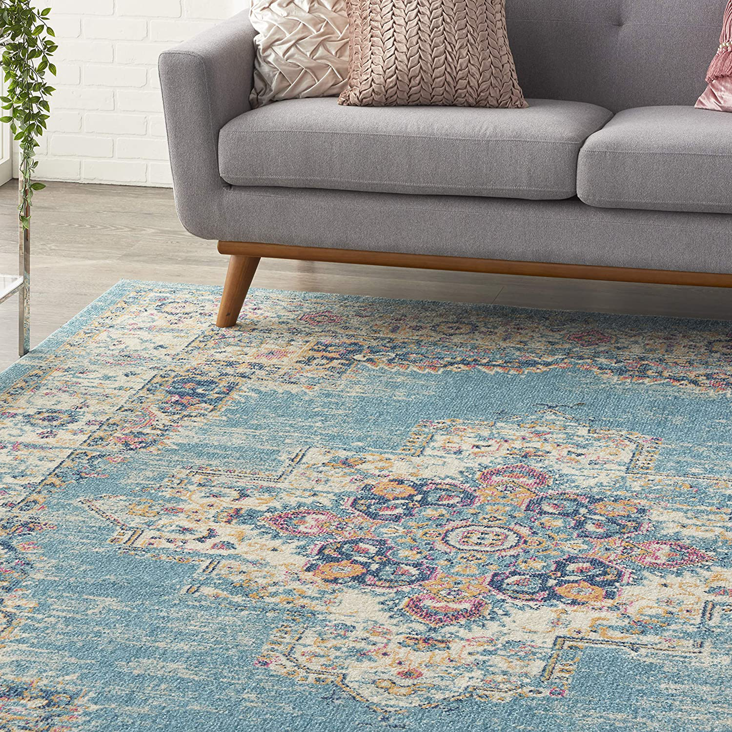 Rynx | Nourison Passion Rug, 2'2" X 7'6", Ivory/Fuchsia, 7 Feet
