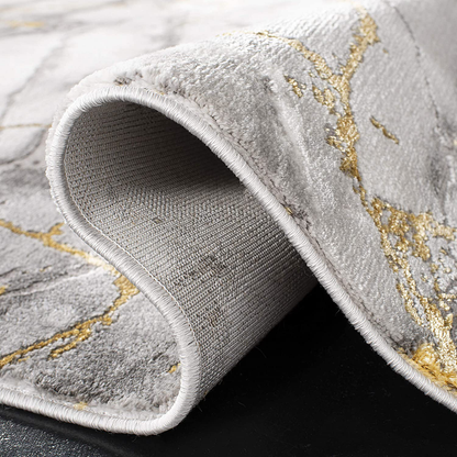 Rynx | Safavieh Craft Collection CFT877F Modern Abstract Non-Shedding Living Room Bedroom Accent Area Rug, 4' x 6', Gray / Gold