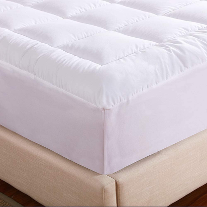 Rynx | WhatsBedding Waterproof Mattress Protector Queen Size Cotton Top Down Replacement Filling Pillow Top Mattress Toppers Cover-Lined Quilted (Mattress Protector Queen)