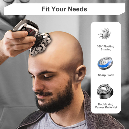 Rynx | 5 in 1 Electric Razor 7D Rechargeable Head Shaver Grooming Kit with LED Display