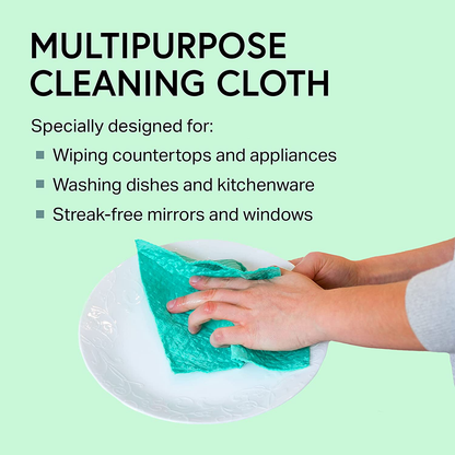 Rynx | Swedish wholesale Swedish dishcloths - Pack of 10, reusable, absorbent towels for kitchen, bath, and countertop cleaning - Cellulose sponge cloth - White