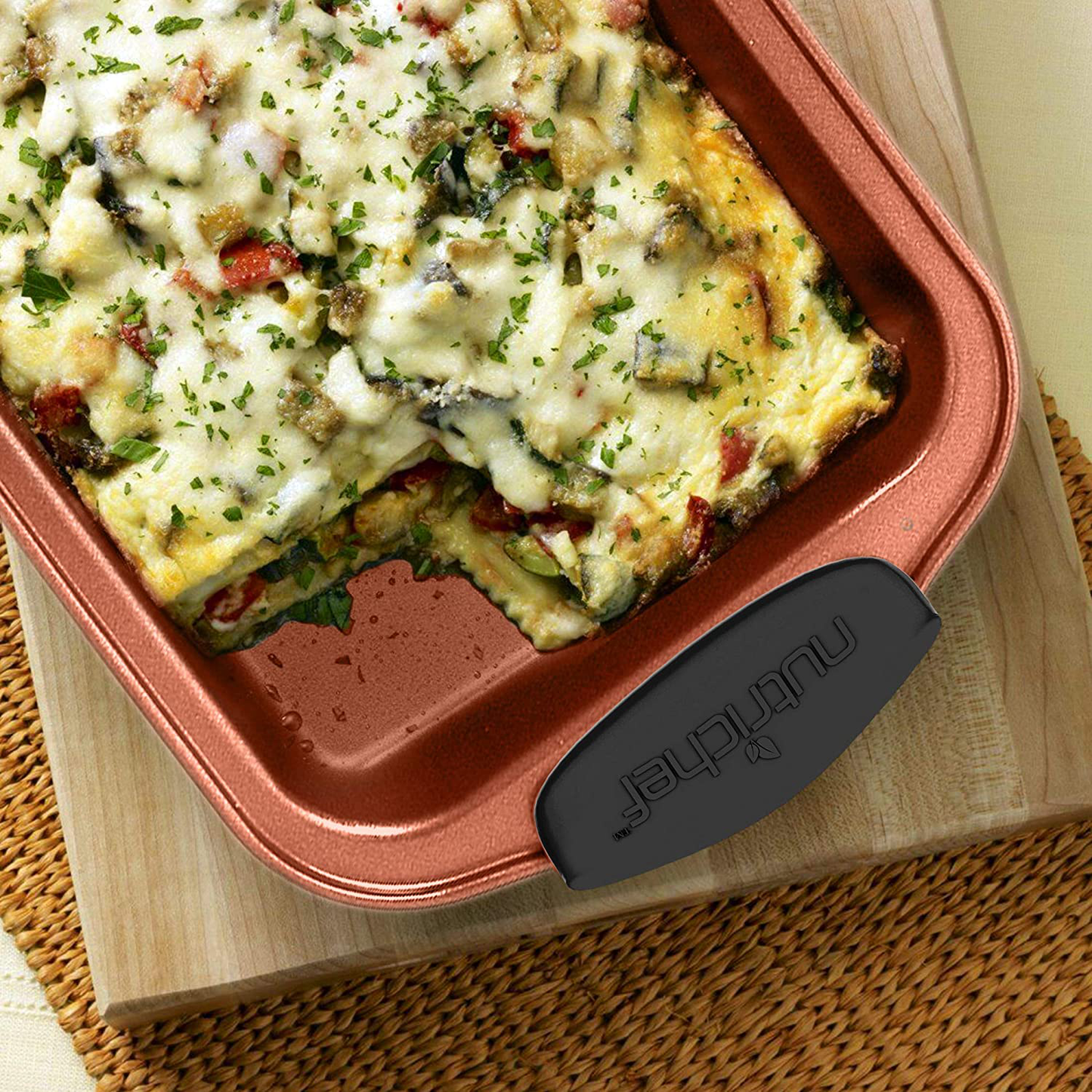 Rynx | 10-piece kitchen oven baking pan - Deluxe carbon steel bakeware set with stylish non-stick gray coating inside and out, dishwasher safe & PFOA, PFOS, PTFE free - NutriChef